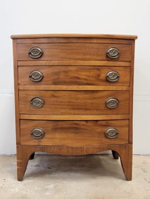 ANTIQUE PETITE HEPPLEWHITE STYLE BOWFRONT CHEST