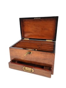 VICTORIAN 19TH C MAHOGANY DOCUMENT BOX