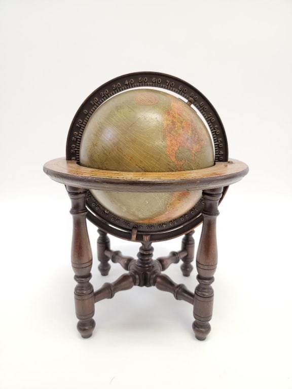 ANTIQUE KITTINGER 8" TERRESTRIAL TABLETOP GLOBE (1 of 14)