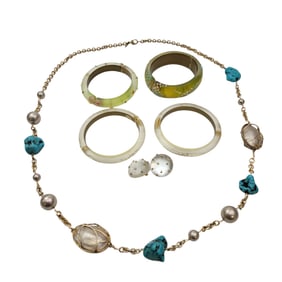 LOT SEVEN PIECES ALEXIS BITTAR JEWELRY