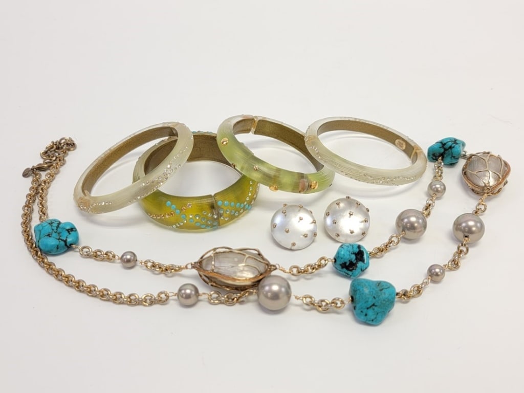 LOT SEVEN PIECES ALEXIS BITTAR JEWELRY (1 of 15)