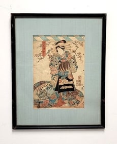 UTAGAWA KUNISADA (TOYOKUNI III) WOODBLOCK PRINT