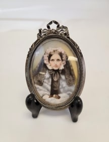 ELLA HERGESHEIMER MINIATURE FRAMED PORTRAIT