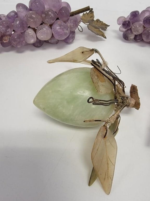 ASSORTED SEMI-PRECIOUS STONE FRUIT / GRAPE BUNCHES - 12