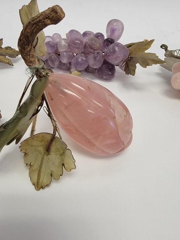 ASSORTED SEMI-PRECIOUS STONE FRUIT / GRAPE BUNCHES - 13