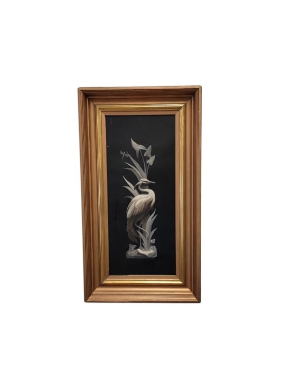 ANTIQUE 19TH C OIL ON CANVAS TROMPE L'OEIL PAINTING (1 of 9)