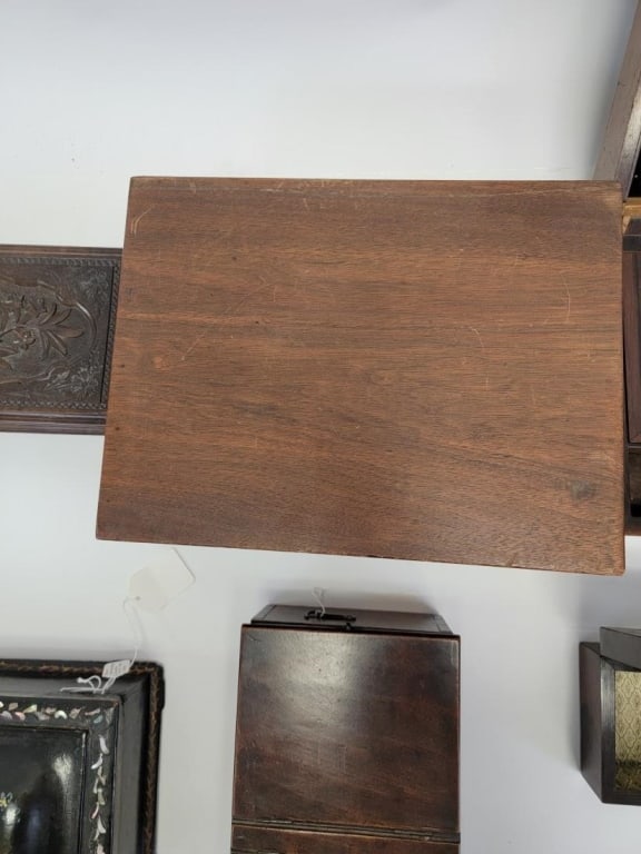 SIX ASSORTED ANTIQUE WOODEN BOXES - 14