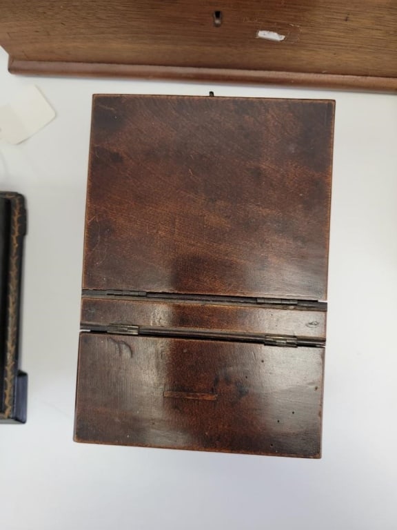 SIX ASSORTED ANTIQUE WOODEN BOXES - 15