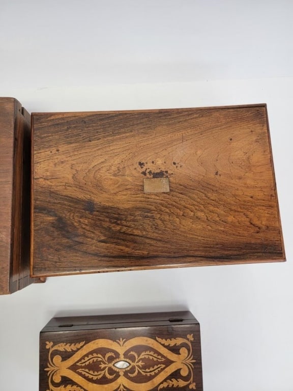 SIX ASSORTED ANTIQUE WOODEN BOXES - 17