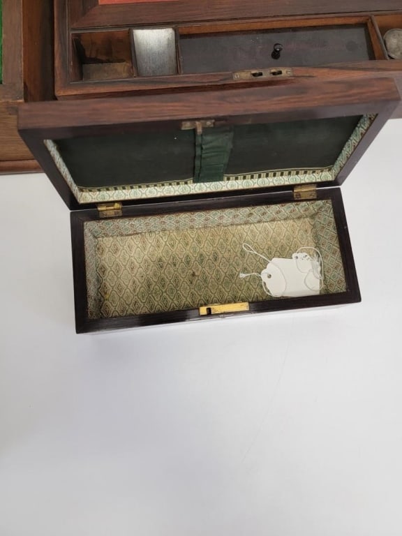 SIX ASSORTED ANTIQUE WOODEN BOXES - 9