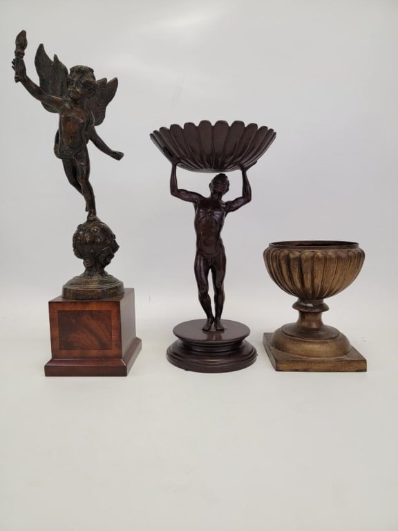 THREE BRONZE DECORATIVES / SCULPTURES - 2