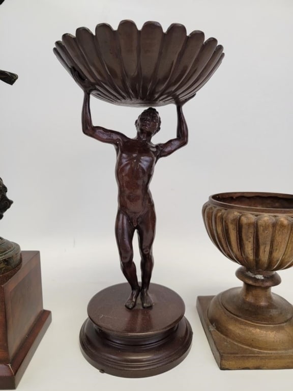 THREE BRONZE DECORATIVES / SCULPTURES - 3
