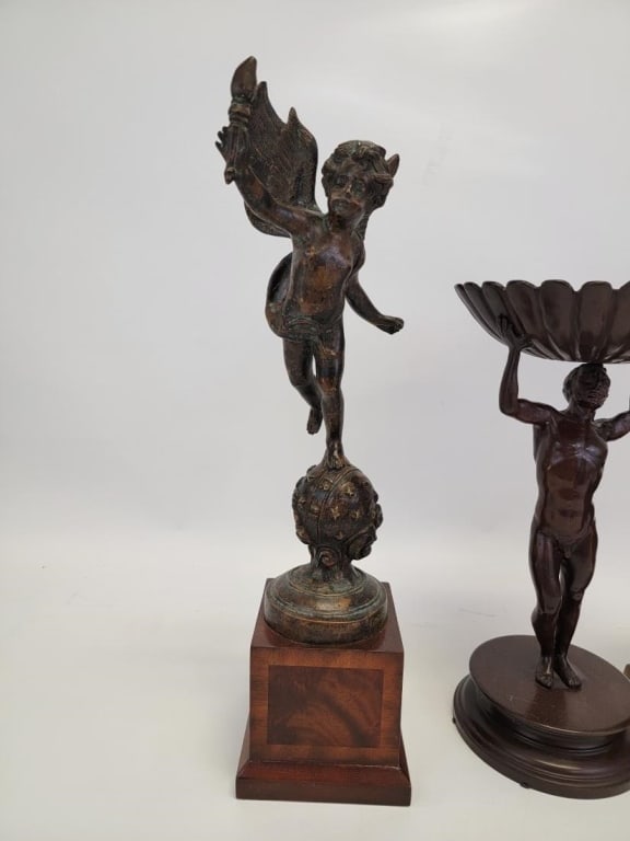 THREE BRONZE DECORATIVES / SCULPTURES - 4