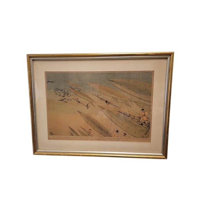 ALBERT GUILLAUME SATIRICAL LITHO, LA NOUVELLE CHAS: Antique lithograph by Albert Guillaume, titled La nouvelle chasse à courre. One of Albert Guillaume’s notable contributions to L'Assiette au Beurre, a satirical magazine famed for its incisive comm