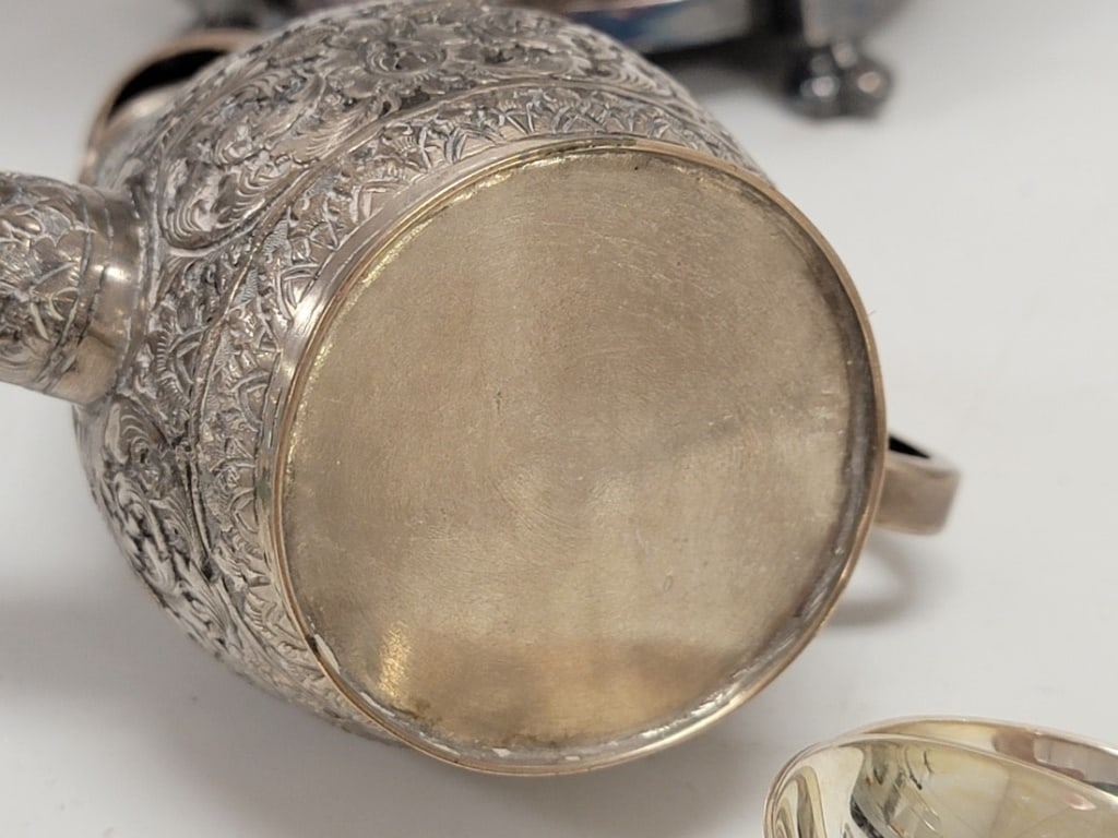 ASSORTED ESTATE SILVER PLATED UTENSILS & TABLEWARE - 16