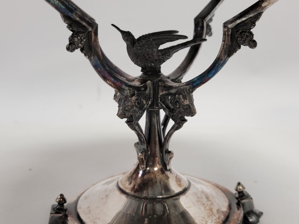 ASSORTED ESTATE SILVER PLATED UTENSILS & TABLEWARE - 8