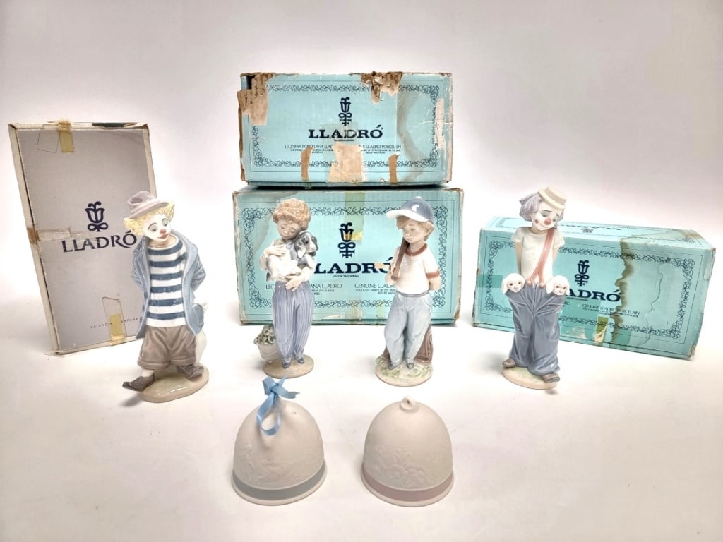 LLADRO PORCELAIN WARE, 2 BELLS & 4 FIGURINES (1 of 12)