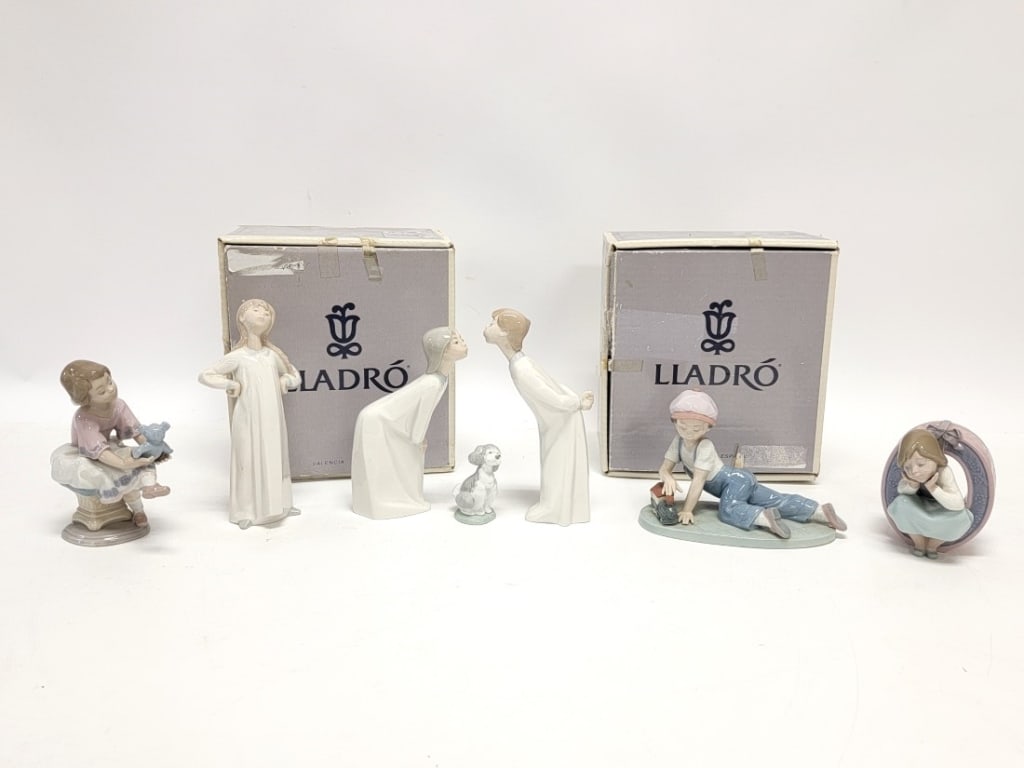 SEVEN LLADRO PORCELAIN FIGURINES, 4873, 4869, ETC. (1 of 16)