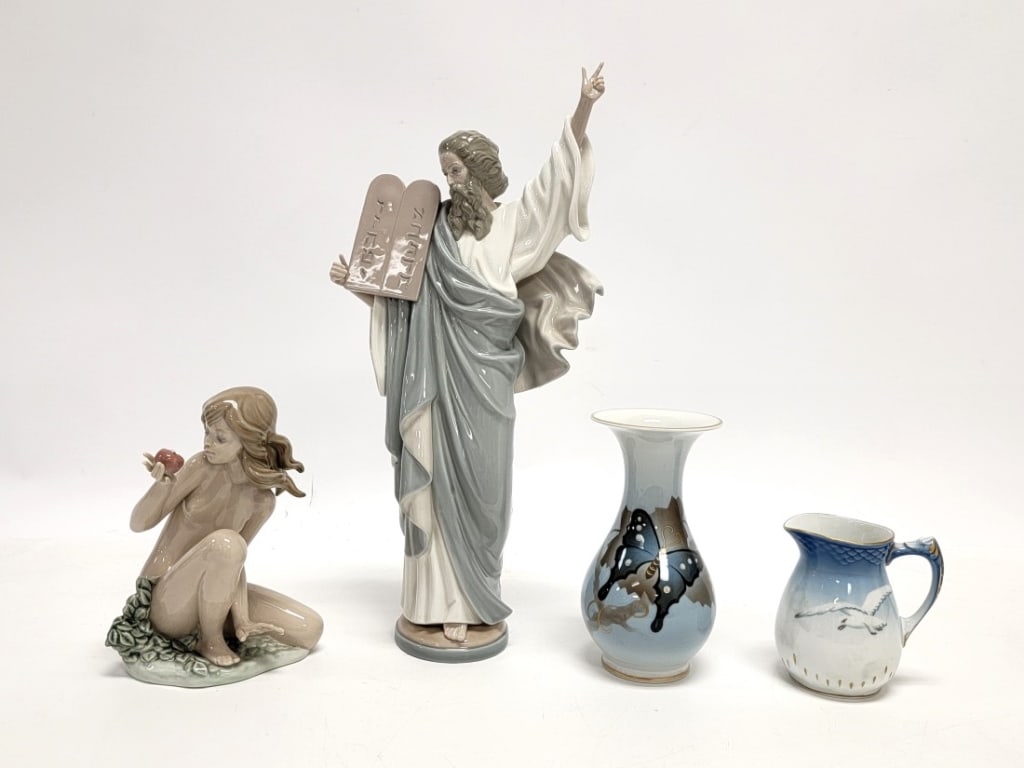 PORCELAIN LOT: LLADRO, B&G, ROSENTHAL, 4 PCS (1 of 13)