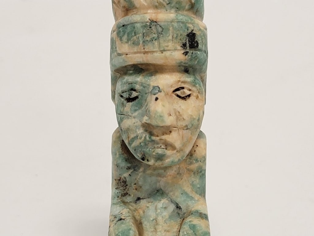 THREE PRIMITIVE STONE CARVINGS, ETC. - 10