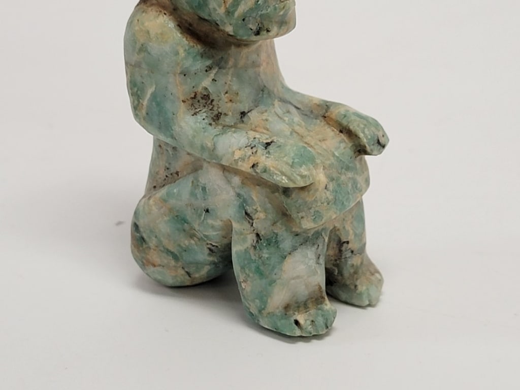 THREE PRIMITIVE STONE CARVINGS, ETC. - 9