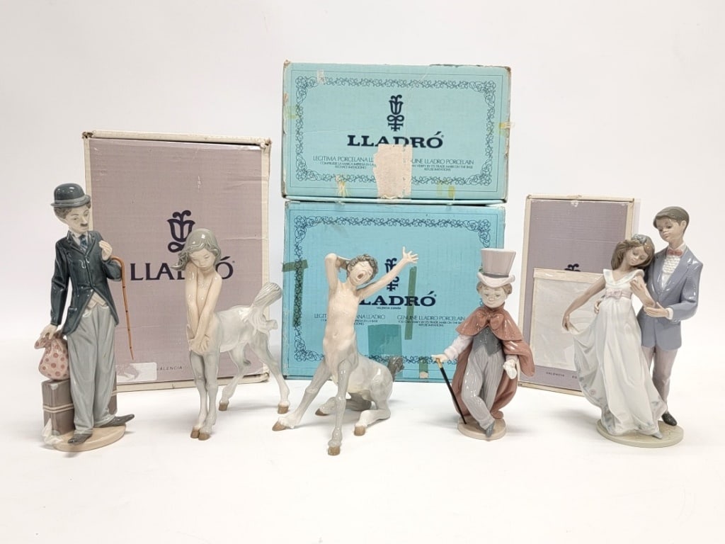 FIVE LLADRO PORCELAIN FIGURINES, CENTAURS ETC. (1 of 18)