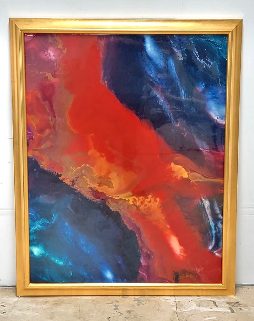 NICHOLAS MIRANDON ABSTRACT MODERN RESIN ART PAINTING (1 of 11)