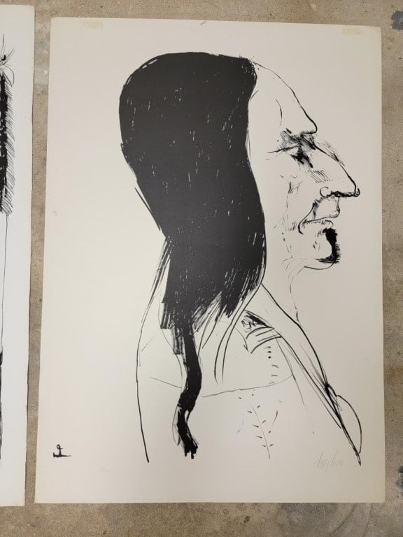TWO LEONARD BASKIN LITHOGRAPH PRINTS - 3