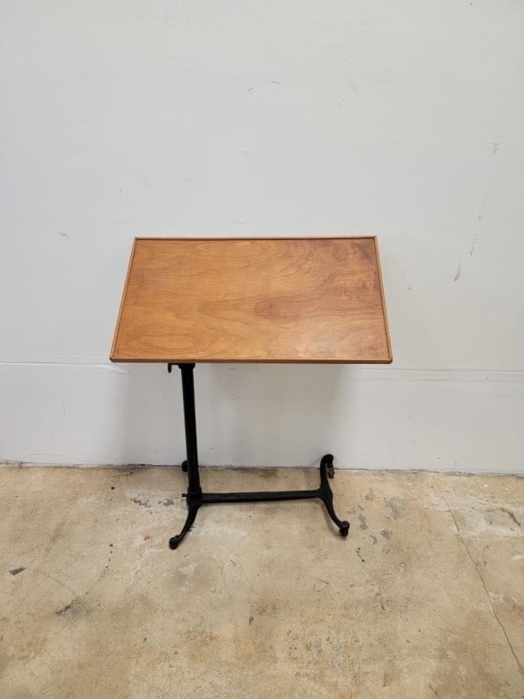 ANTIQUE ADJUSTABLE WOOD & IRON DRAFTING TABLE (1 of 8)