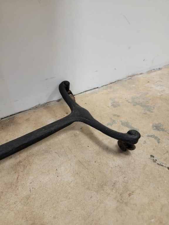 ANTIQUE ADJUSTABLE WOOD & IRON DRAFTING TABLE - 3