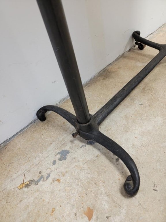 ANTIQUE ADJUSTABLE WOOD & IRON DRAFTING TABLE - 6