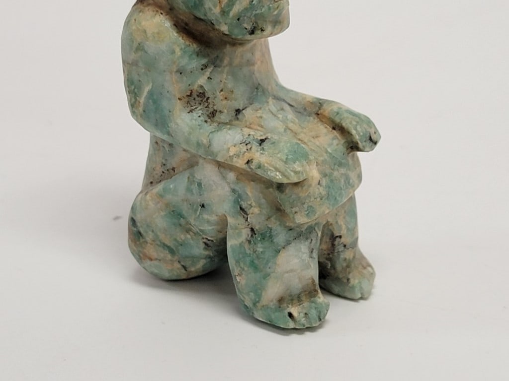 THREE PRIMITIVE STONE CARVINGS, ETC. - 9