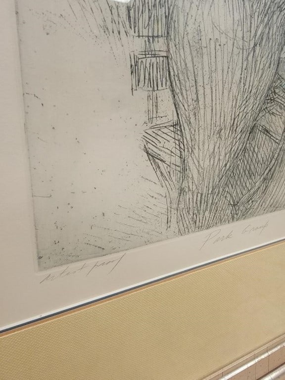 HAROLD ALTMAN HAND SIGNED ETCHING, "PARK GROUP" - 2