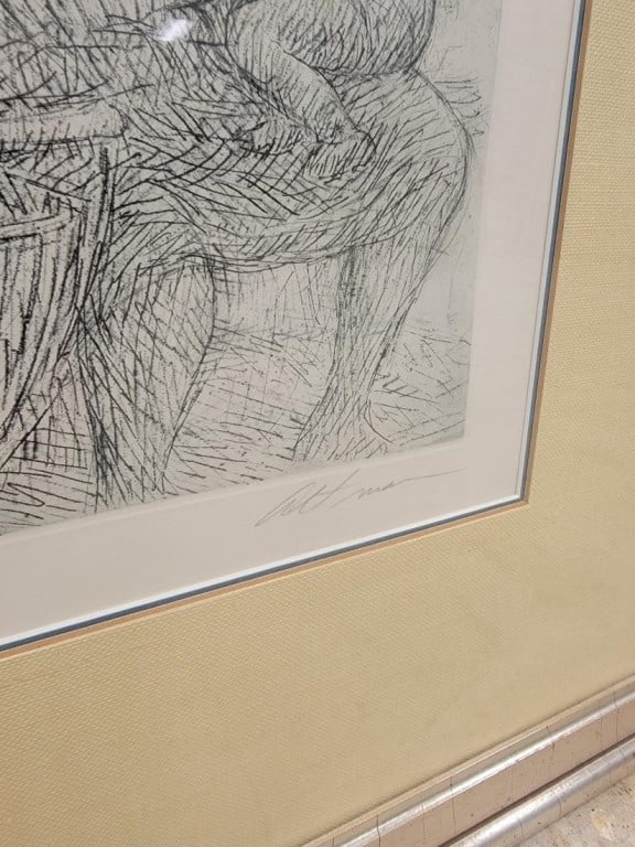HAROLD ALTMAN HAND SIGNED ETCHING, "PARK GROUP" - 3
