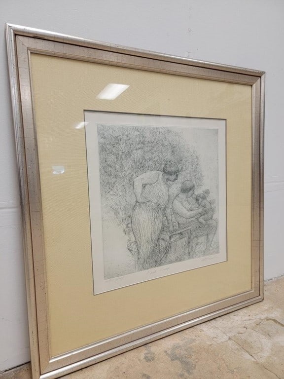 HAROLD ALTMAN HAND SIGNED ETCHING, "PARK GROUP" - 4