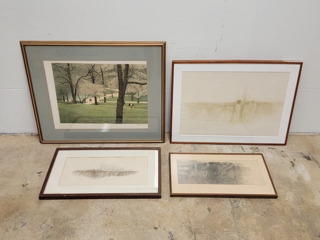 FOUR HAROLD ALTMAN HAND SIGNED LITHOGRAPHS/ETCHING - 2
