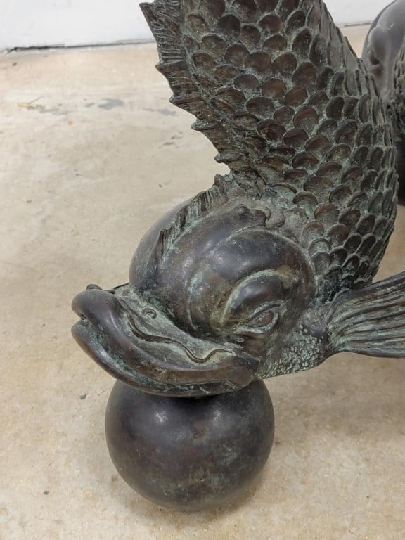MAITLAND SMITH FIGURAL PATINATED BRONZE SIDE TABLE - 5