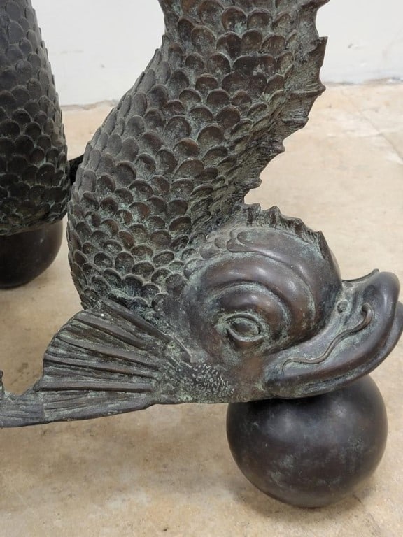 MAITLAND SMITH FIGURAL PATINATED BRONZE SIDE TABLE - 6