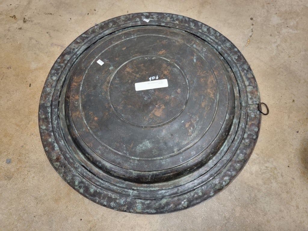 MAITLAND SMITH FIGURAL PATINATED BRONZE SIDE TABLE - 7