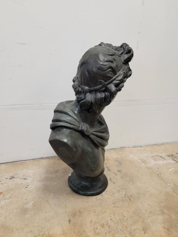 LIFESIZE BRONZE BUST, APOLLO BELVEDERE - 3