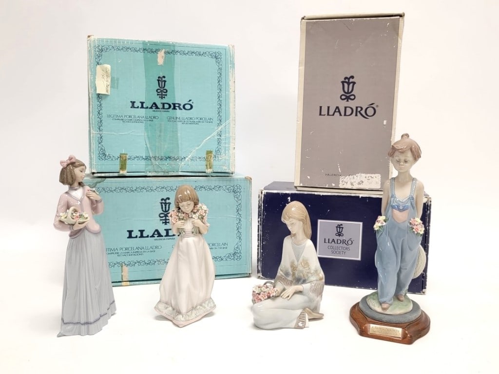 FOUR LLADRO PORCELAIN FIGURINES (1 of 15)