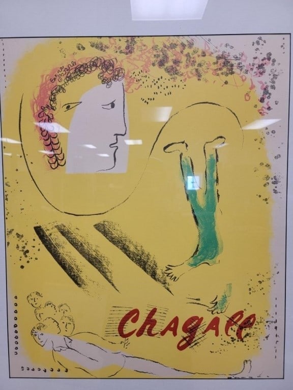 LITHOGRAPH AFTER MARC CHAGALL, YELLOW BACKGROUND - 2