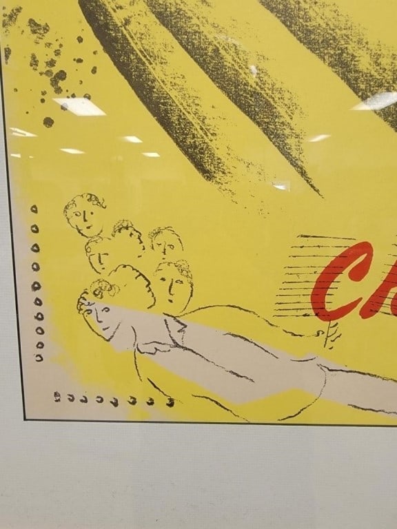 LITHOGRAPH AFTER MARC CHAGALL, YELLOW BACKGROUND - 4