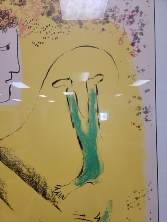 LITHOGRAPH AFTER MARC CHAGALL, YELLOW BACKGROUND - 6