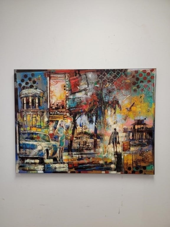 VICTOR COLESNICENCO MIXED MEDIA ON CANVAS PAINTING (1 of 8)