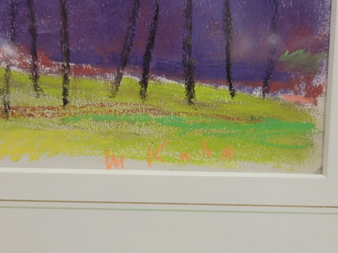 WOLF KAHN ORIGINAL PASTEL ON PAPER FOREST LANDSCAPE - 3