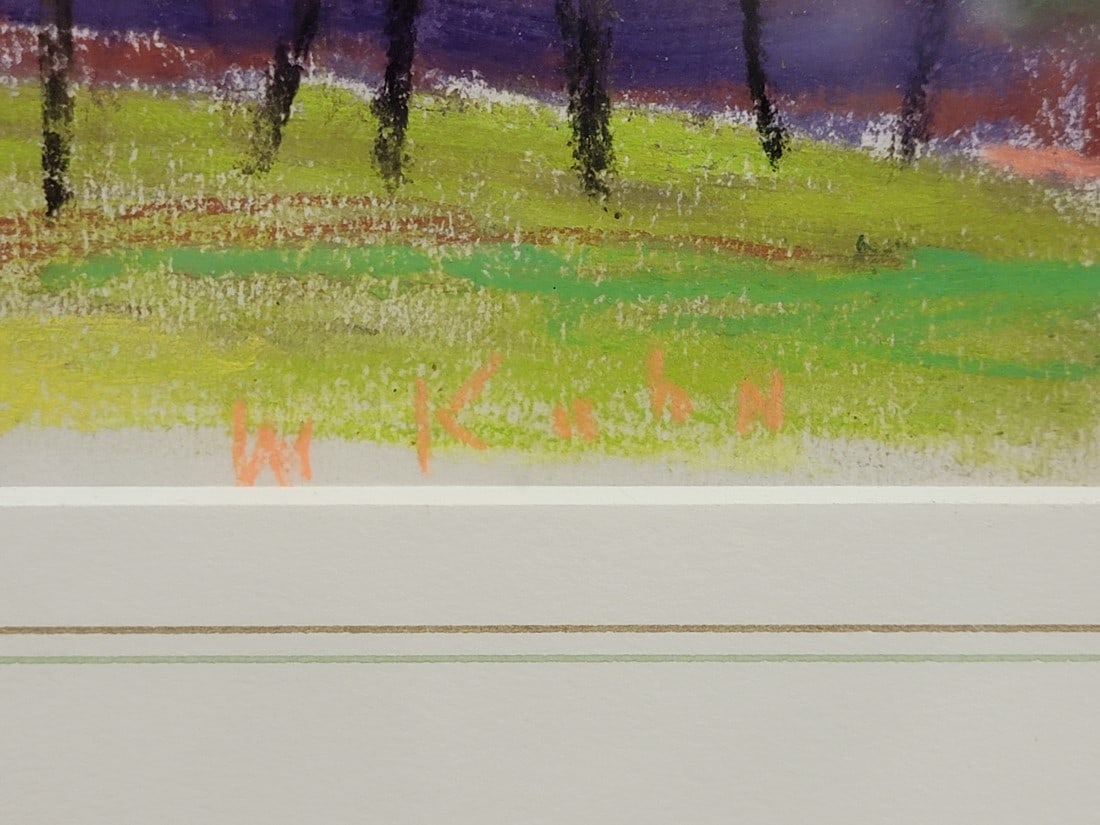 WOLF KAHN ORIGINAL PASTEL ON PAPER FOREST LANDSCAPE - 4