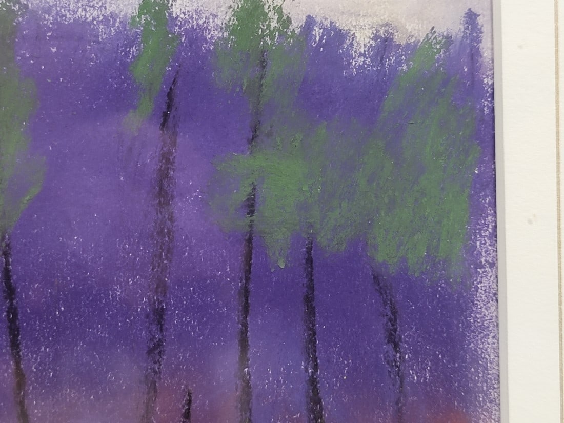 WOLF KAHN ORIGINAL PASTEL ON PAPER FOREST LANDSCAPE - 5
