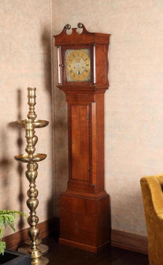 BOB HOPE ENGLISH OAK TALL CASE CLOCK (1 of 2)