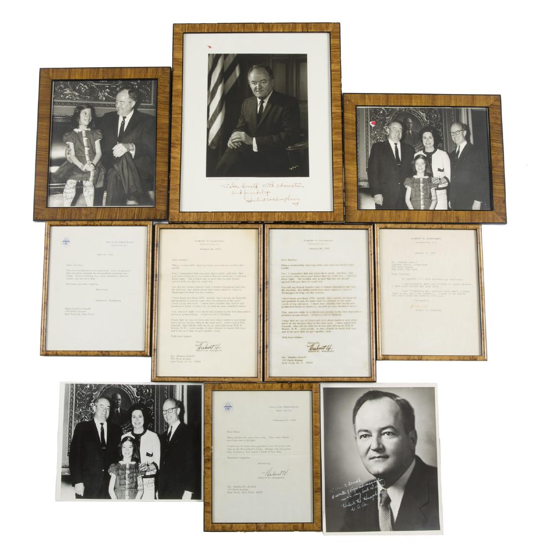 HUBERT HUMPHREY SIGNED PHOTOGRAPHS AND LETTERS (1 of 1)